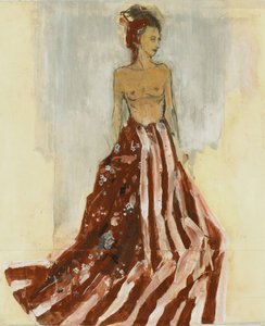 Woman in Flowing Skirt