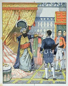 The Dey of Algiers, Hussein ibn El Hussein strikes the French ambassador, M. Deval with a fan, 27th April 1827