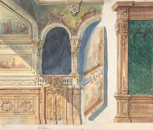 Design for an Interior, possibly a Theater