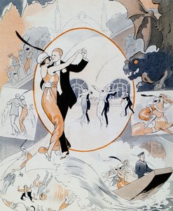 Dance Scene, from Magazine La Vie Parisienne, France by Vald