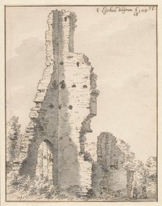 The Ruin of the Church of Eik en Duinen near The Hague by Valentijn Klotz (attributed to)