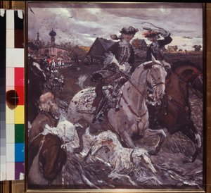 The Ride of Tsar Peter II and Princess Elisabeth by Valentin Aleksandrovich Serov