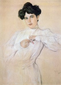 Maria Pavlovna Botkina by Valentin Aleksandrovich Serov