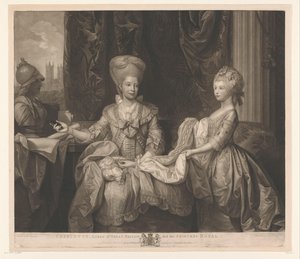 Portrait of Charlotte of Mecklenburg-Strelitz and Her Daughter Charlotte