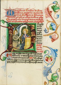 Initial P: The Annunciation