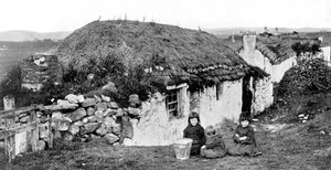 Crofters houses, Stornoway, Lewis, Western Isles, Scotland by Valentine and Sons Ltd