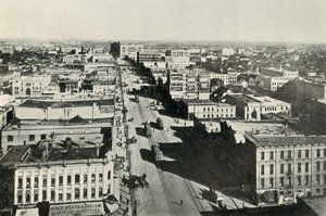 Winnipeg Today, Looking Up Main Street. The Rapid Growth of Modern Canada, c1930