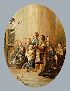 The sermon by Valeriano Domínguez Bécquer