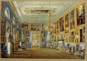 The Art Gallery in the Yusupov Palace in St. Petersburg by Vasili Semenovich Sadovnikov