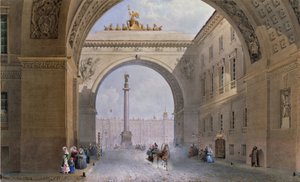 The Arch of the General Staff Building in Saint Petersburg by Vasili Semenovich Sadovnikov