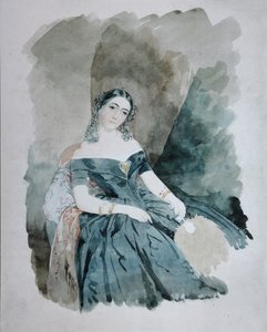 Portrait of Leonilla Ivanovna Baryatinskaya, Princess zu Sayn Wittgenstein by Vasili Semenovich Sadovnikov