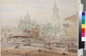 The Voznesensky Bridge over the Catherine Canal, by Vasily Semyonovich Sadovnikov (1800-1879)