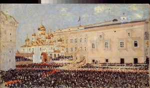 The Coronation of the Emperor Alexander III in the Moscow Kremlin on 15th May 1883