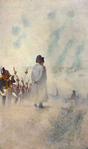 Napoleon Bonaparte stands among his soldiers before Moscow by Vasili Vasilievich Vereshchagin