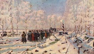 On the road – Retreat and escape by Vasili Vasilievich Vereshchagin