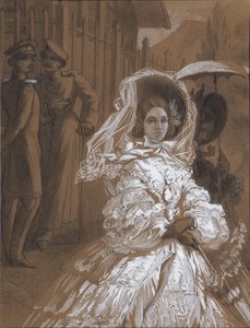 Princess Mary. Illustration to the Novel A Hero of Our Time by Mikhail Lermontov