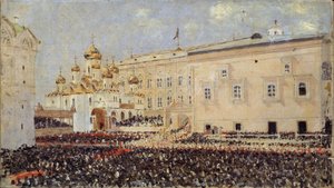 The Coronation of the Emperor Alexander III in the Moscow Kremlin on 15th May 1883 by Vasili Vasilievich Vereshchagin