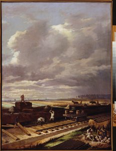 Building Work on a Railway Line by Vasili Vladimirovits Pukirev