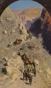 Artillery in the Caucasian Mountains by Vasilij Dmitrievich Polenov