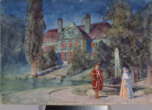 Stage Design for the Opera Boris Godunov by Modest Mussorgsky by Vasilij Dmitrievich Polenov