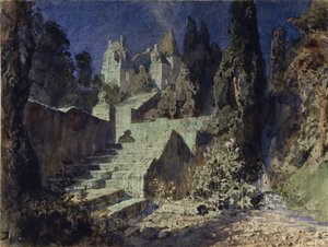 Stage design for the opera The Scarlet Rose by N. Krotkov