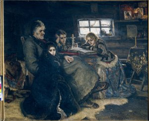 Alexandre Danilovic Menchikov and His Family in Exile by Vasilij Ivanovic Surikov