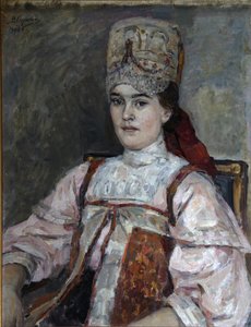 Portrait of Natalia Fyodorovna Matveyeva by Vasilij Ivanovic Surikov
