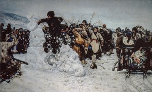 Snowstorm on the Fortress by Vasilij Ivanovic Surikov