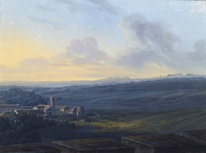 View of Tsarskoye Selo from the White Tower, after 1826 by Vasily Andreyevich Zhukovsky