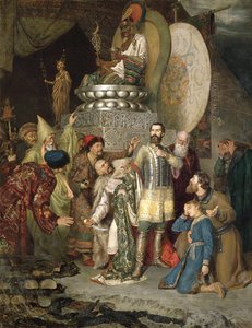 Prince Michael of Chernigov at the camp of Batu Khan by Vasily Smirnov