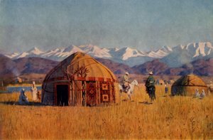 Kirghiz Yourta by the River Chu, 1869-1870 by Vasily Vereshchagin
