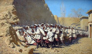 By the Fortress Wall. "Let Them Enter" by Vasily Vereshchagin
