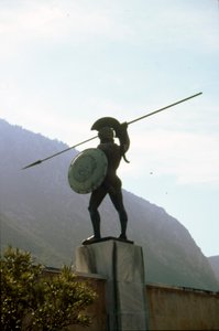 Bronze statue of Leonidas at Thermopylae
