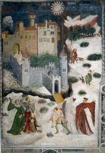Month of January: Snowy Landscape with Aristocrats and Hunters