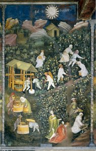 October: Harvest Scene by Venceslao Maestro