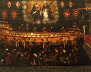 Signboard of the Guild of Ship Building in the Arsenale of Venice, Italy