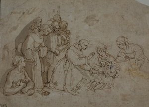 Study for Miracle of Saint Bernardino of Siena by Ventura Salimbeni