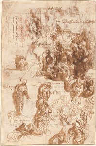 Studies for Judith and Holofernes, David and Goliath, The Finding of Moses, and Others