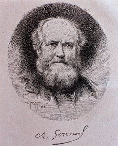 Portrait of Charles Gounod (drawing) by Vespasiano Bignami