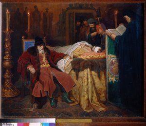 Ivan The Terrible And His Son Ivan On Friday, November 16 by Viatcheslav Grigorievitch Schwarz