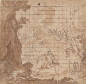 The Lion Hunt by Vicencio Carducho