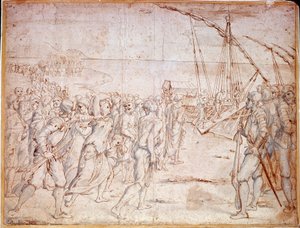Deportation of the Morisques from Spain following the signing by Philip III of Spain of a treaty on 22/09/1609 by Vicente Carducho