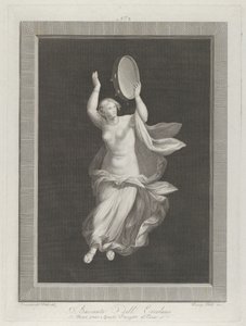 A Partly Naked Bacchante Playing a Tambourine
