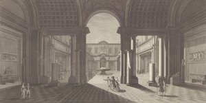 View of the Courtyard of the Museo Pio-Clementino, ca. 1790-1827 by Vicenzo Feoli