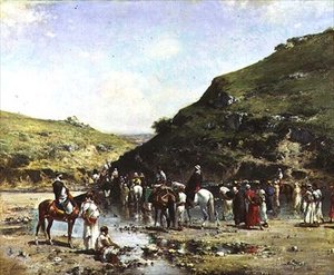 By the Water by Victor Pierre Huguet