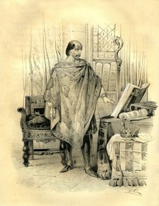 Charles II the Bald, King of Aquitaine, King of the West Francia, King of Lorraine and Burgundy, Emperor of the West. Engraving by Victor Adam in the book 