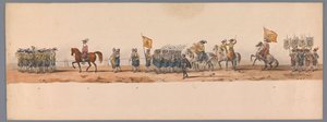 Historical parade at the second centenary of the Utrecht University, 1836 (plate 7) by Victor Adam