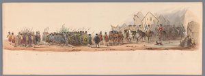 Historical Procession at the Second Centennial of the Utrecht University, 1836 (plate 10) Procession of the Dutch Army to Ostend, July 3, 1600, the Day after the Victory at Nieuwpoort; According to the Costumed Performance Given by the Students by Victor Adam