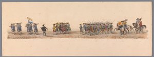 Historical Procession for the Second Centennial of Utrecht University, 1836 (Plate 4) by Victor Adam