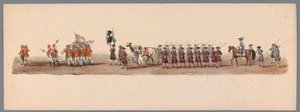 Historical Parade at the Second Centennial of Utrecht University, 1836 (Plate 3) by Victor Adam